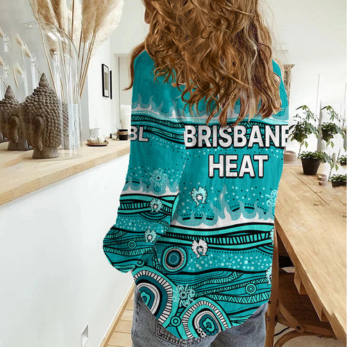 Australia Heat Cricket Women Casual Shirt Indigenous 2023 LT9