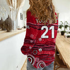 (Custom Text And Number) Australia Renegades Cricket Women Casual Shirt Indigenous 2023 LT9