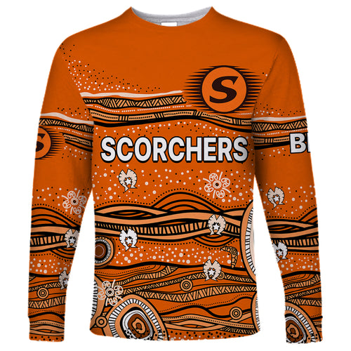 custom-text-and-number-australia-scorchers-cricket-long-sleeve-shirt-indigenous-2023