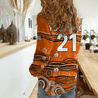 (Custom Text And Number) Australia Scorchers Cricket Women Casual Shirt Indigenous 2023 LT9