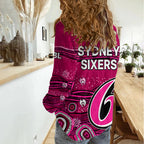 Australia Sixers Cricket Women Casual Shirt Indigenous 2023 LT9