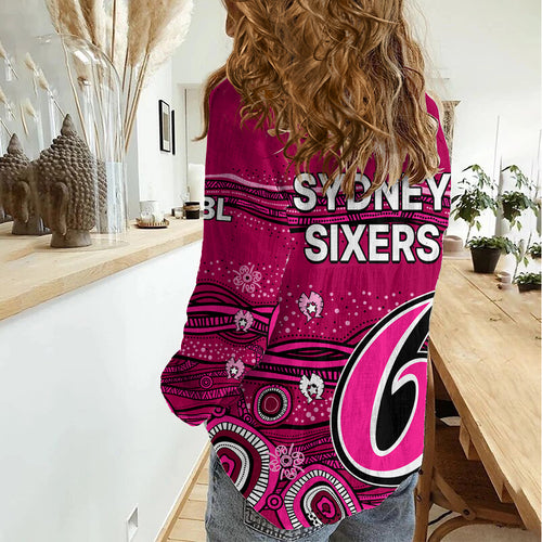 Australia Sixers Cricket Women Casual Shirt Indigenous 2023 LT9