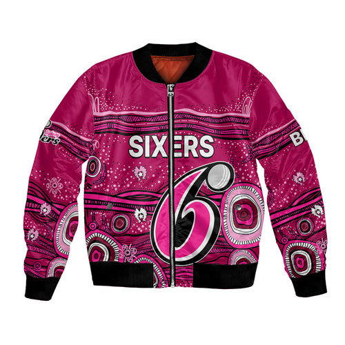 custom-text-and-number-australia-sixers-cricket-bomber-jacket-indigenous-2023