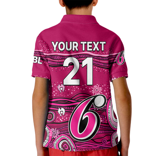 custom-text-and-number-australia-sixers-cricket-kid-polo-shirt-indigenous-2023