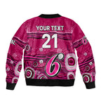 custom-text-and-number-australia-sixers-cricket-sleeve-zip-bomber-jacket-indigenous-2023