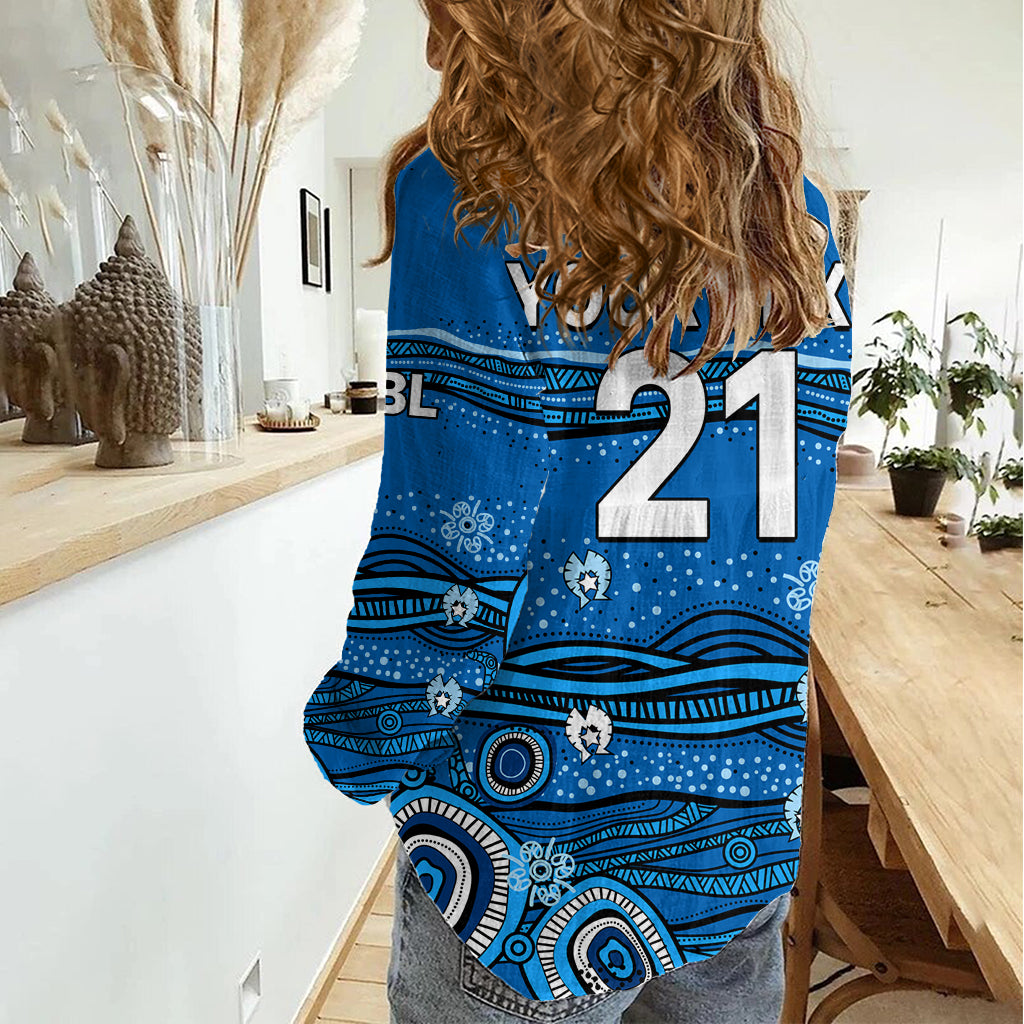 (Custom Text And Number) Australia Strikers Cricket Women Casual Shirt Indigenous 2023 LT9