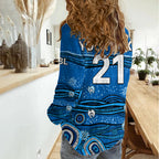 (Custom Text And Number) Australia Strikers Cricket Women Casual Shirt Indigenous 2023 LT9