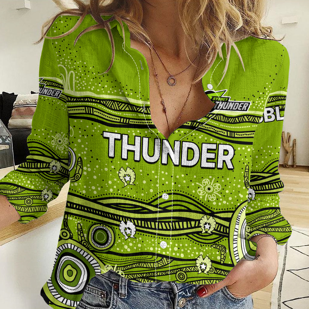 Australia Thunder Cricket Women Casual Shirt Indigenous 2023 LT9