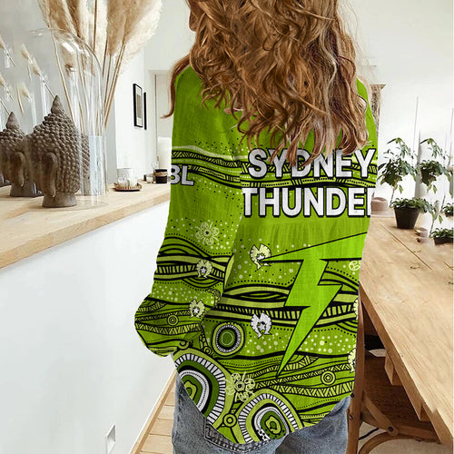 Australia Thunder Cricket Women Casual Shirt Indigenous 2023 LT9