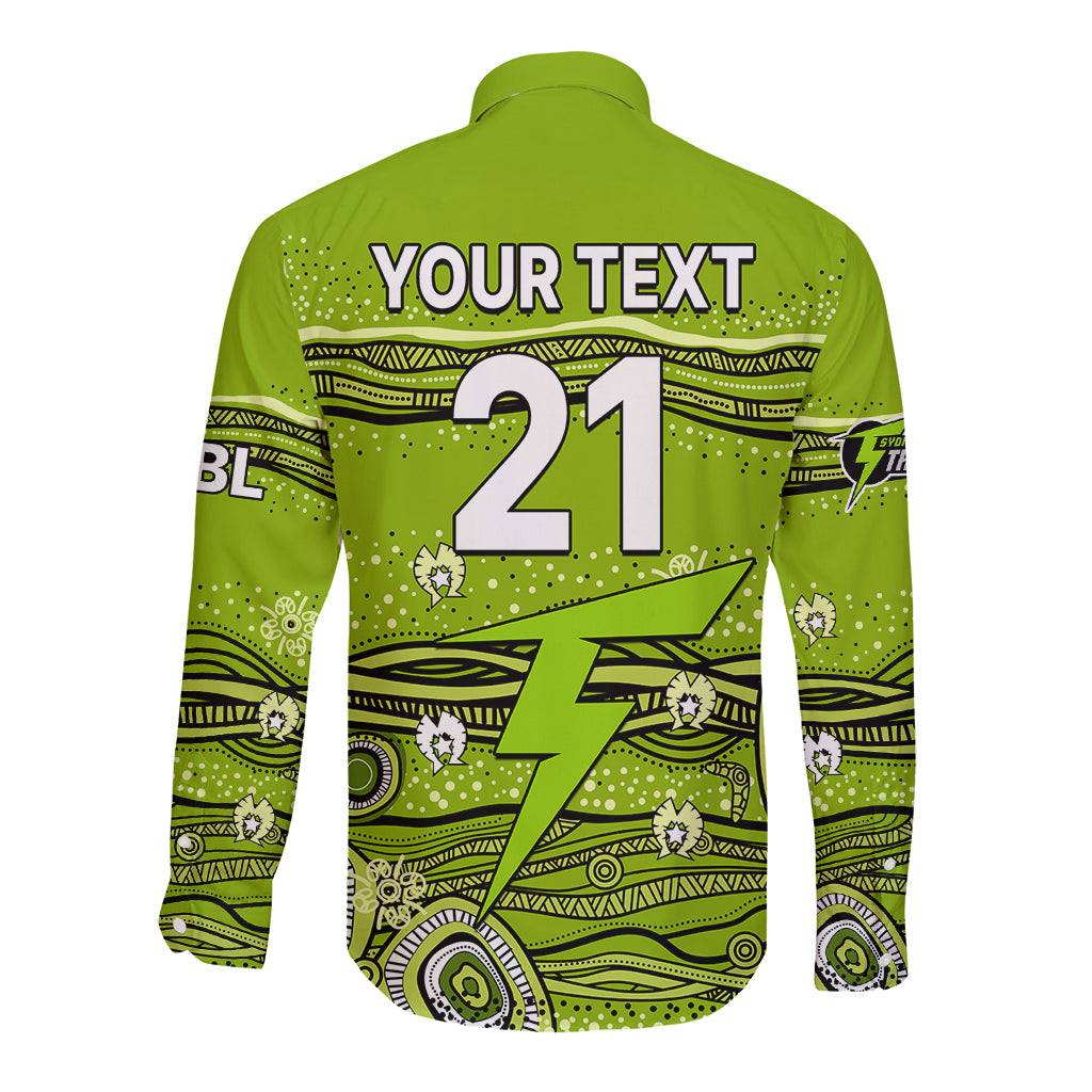 custom-text-and-number-australia-thunder-cricket-long-sleeve-button-shirt-indigenous-2023