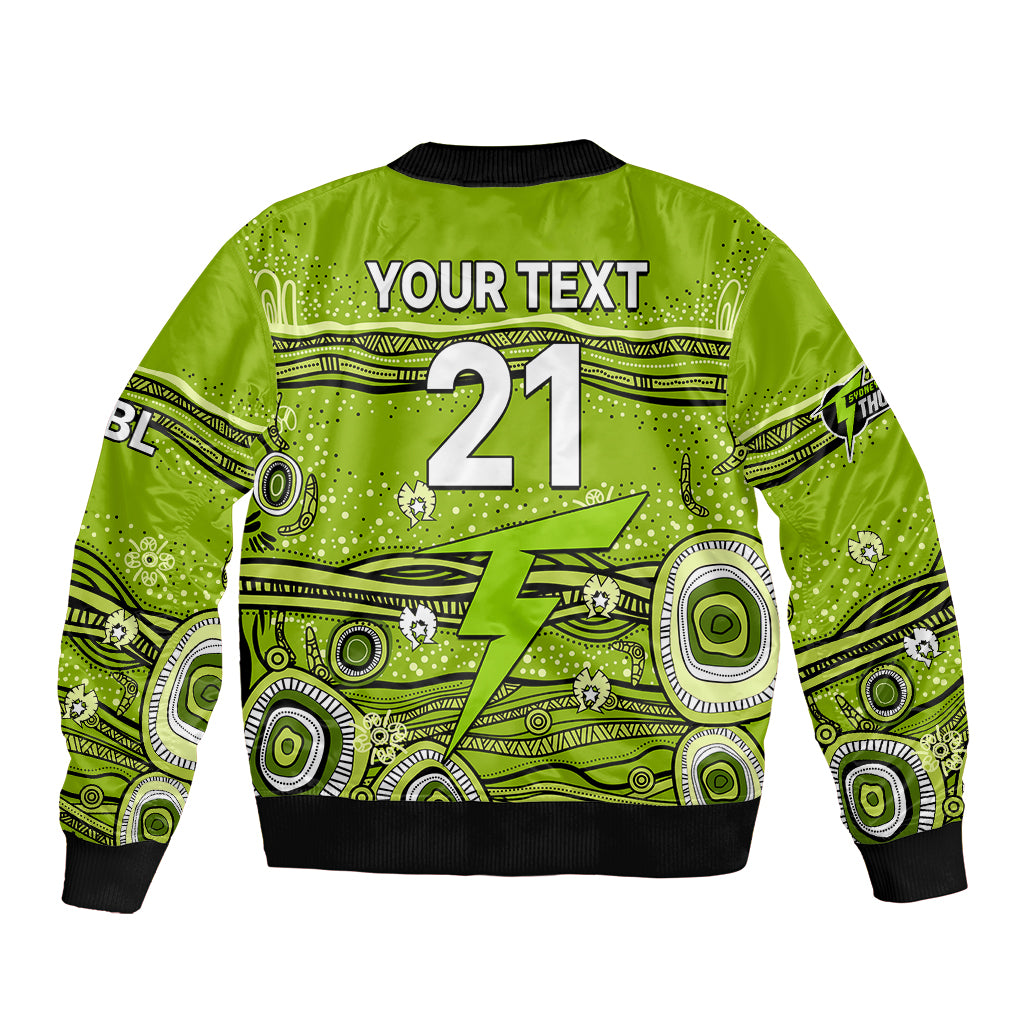 custom-text-and-number-australia-thunder-cricket-sleeve-zip-bomber-jacket-indigenous-2023