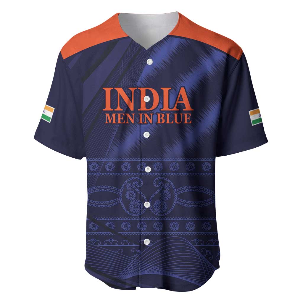 Custom India Cricket Baseball Jersey Go Men In Blue Sporty Version