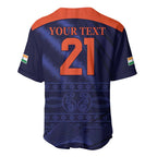 Custom India Cricket Baseball Jersey Go Men In Blue Sporty Version
