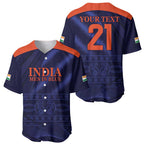 Custom India Cricket Baseball Jersey Go Men In Blue Sporty Version