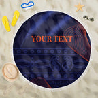 Custom India Cricket Beach Blanket Go Men In Blue Sporty Version