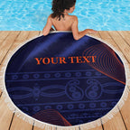 Custom India Cricket Beach Blanket Go Men In Blue Sporty Version