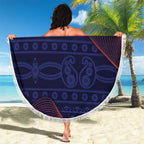 Custom India Cricket Beach Blanket Go Men In Blue Sporty Version