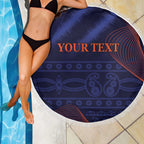 Custom India Cricket Beach Blanket Go Men In Blue Sporty Version