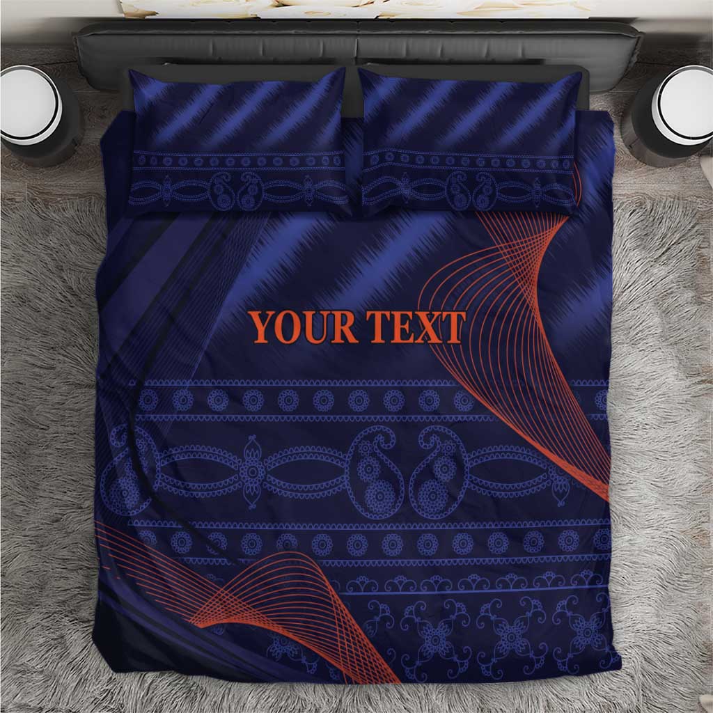 Custom India Cricket Bedding Set Go Men In Blue Sporty Version