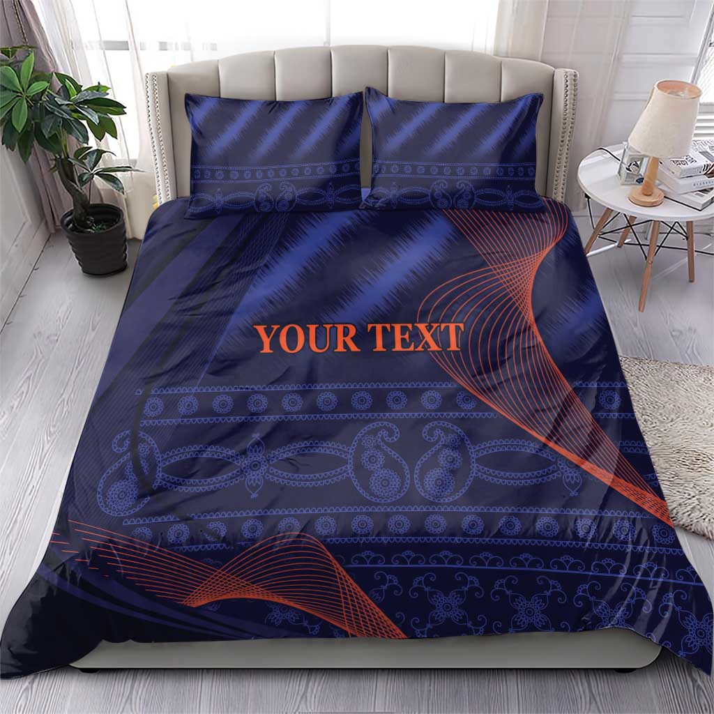 Custom India Cricket Bedding Set Go Men In Blue Sporty Version