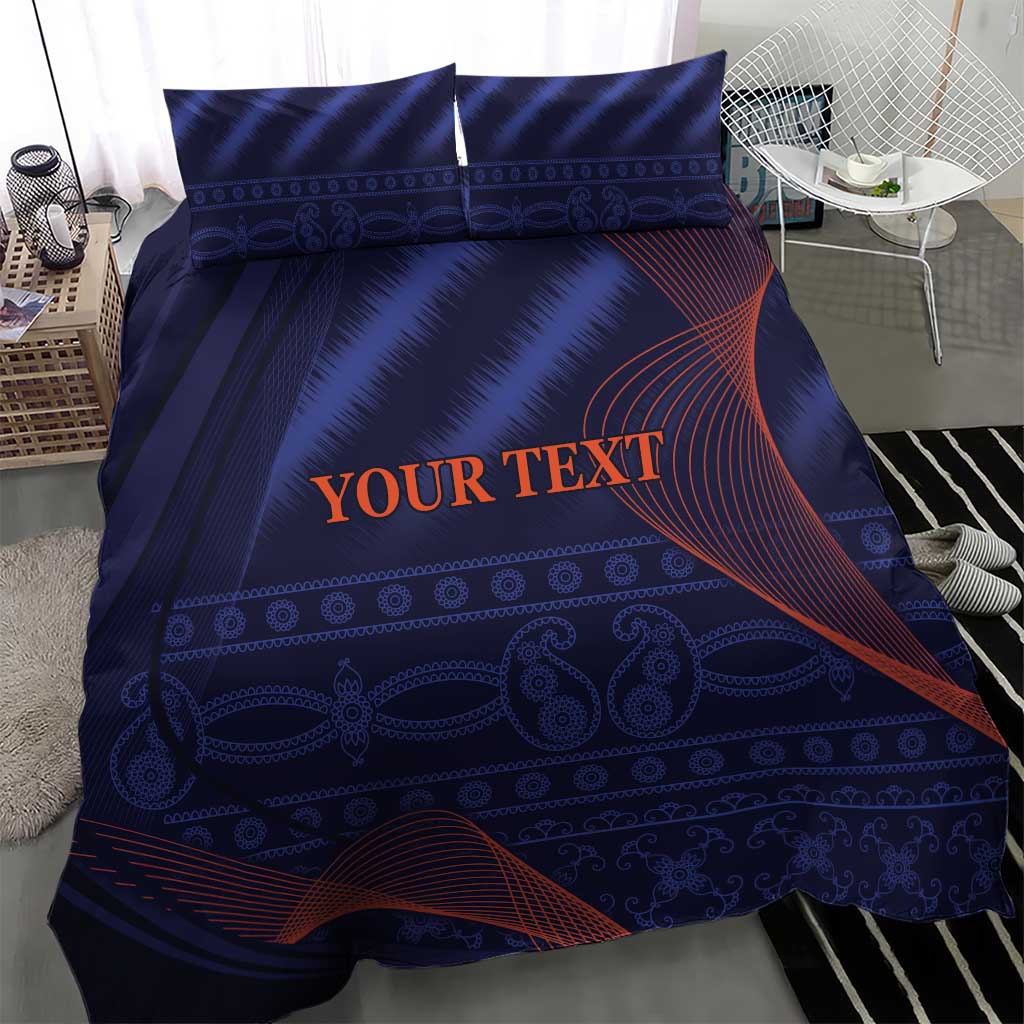Custom India Cricket Bedding Set Go Men In Blue Sporty Version