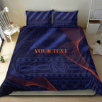 Custom India Cricket Bedding Set Go Men In Blue Sporty Version