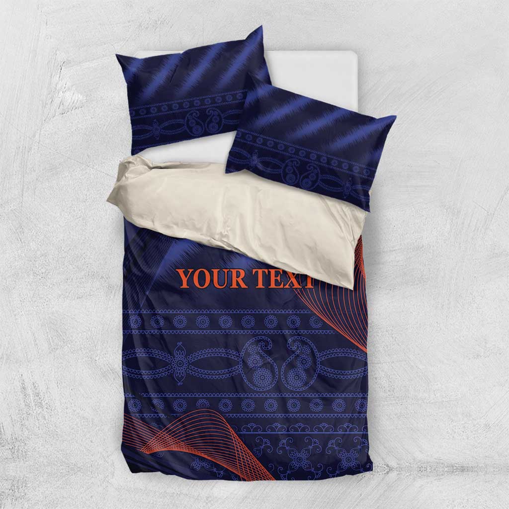 Custom India Cricket Bedding Set Go Men In Blue Sporty Version