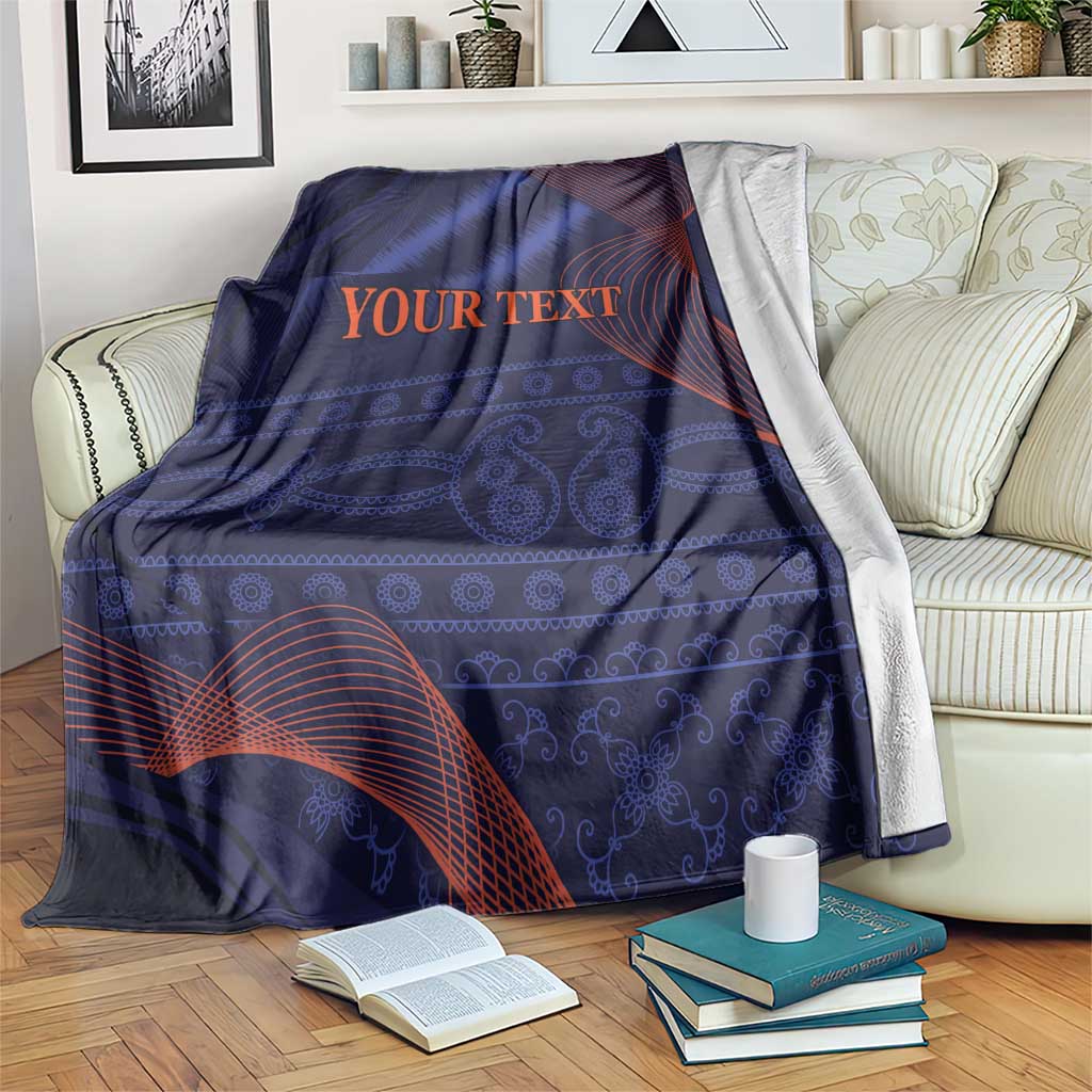 Custom India Cricket Blanket Go Men In Blue Sporty Version