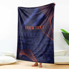 Custom India Cricket Blanket Go Men In Blue Sporty Version