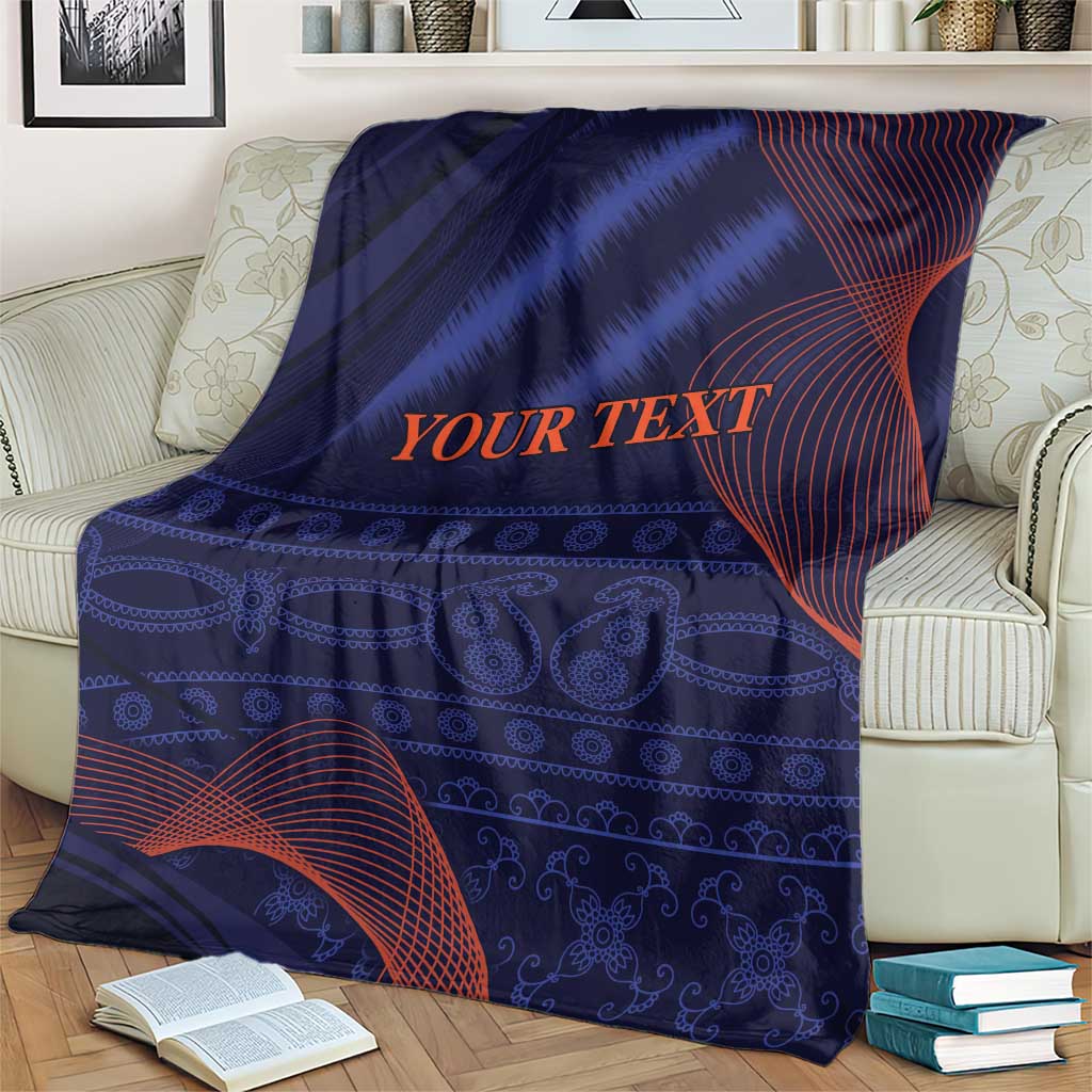 Custom India Cricket Blanket Go Men In Blue Sporty Version