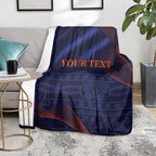 Custom India Cricket Blanket Go Men In Blue Sporty Version