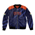 Custom India Cricket Bomber Jacket Go Men In Blue Sporty Version