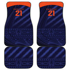 Custom India Cricket Car Mats Go Men In Blue Sporty Version