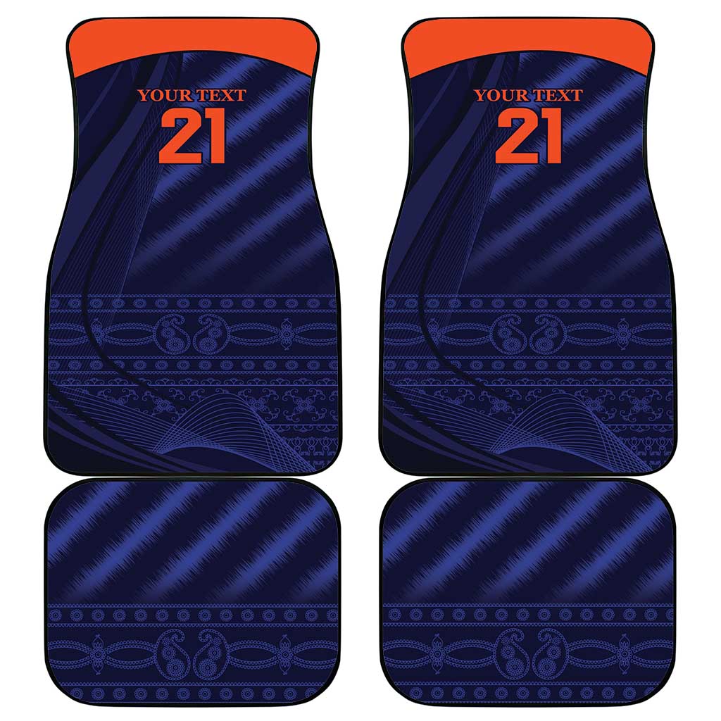 Custom India Cricket Car Mats Go Men In Blue Sporty Version