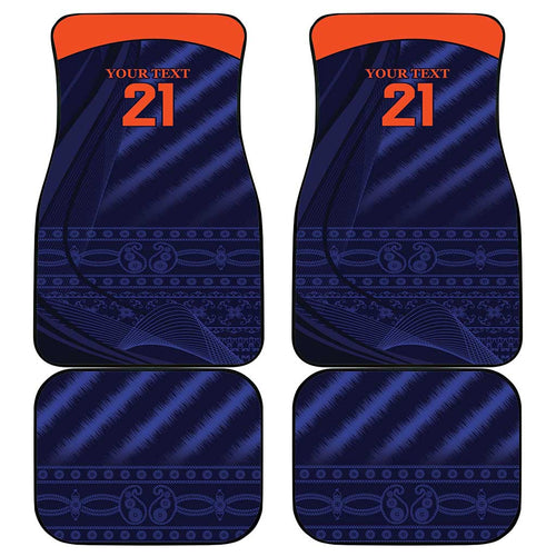 Custom India Cricket Car Mats Go Men In Blue Sporty Version