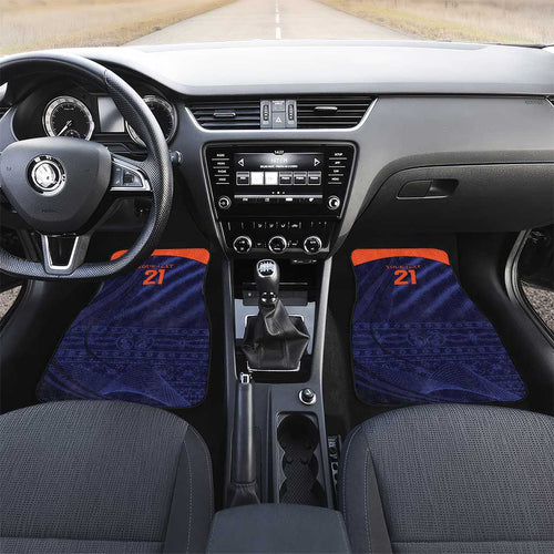 Custom India Cricket Car Mats Go Men In Blue Sporty Version