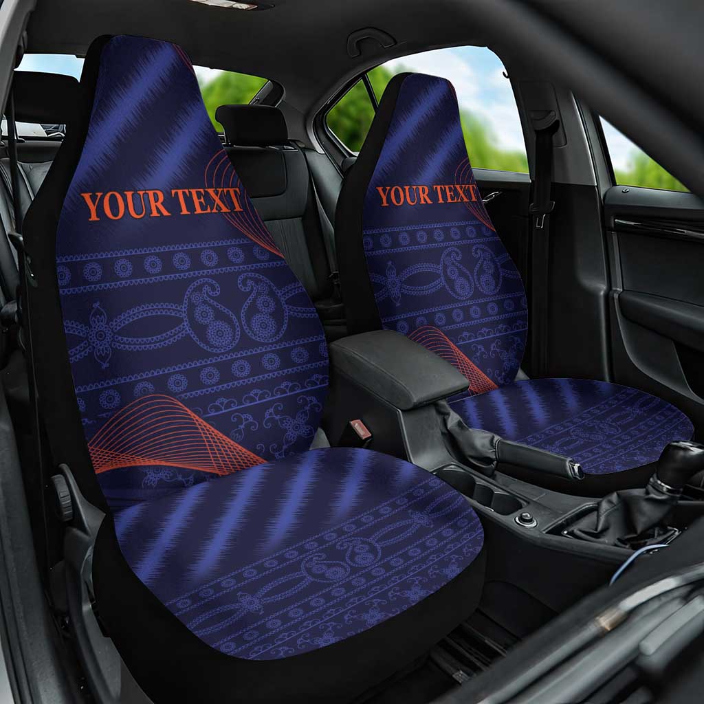 Custom India Cricket Car Seat Cover Go Men In Blue Sporty Version