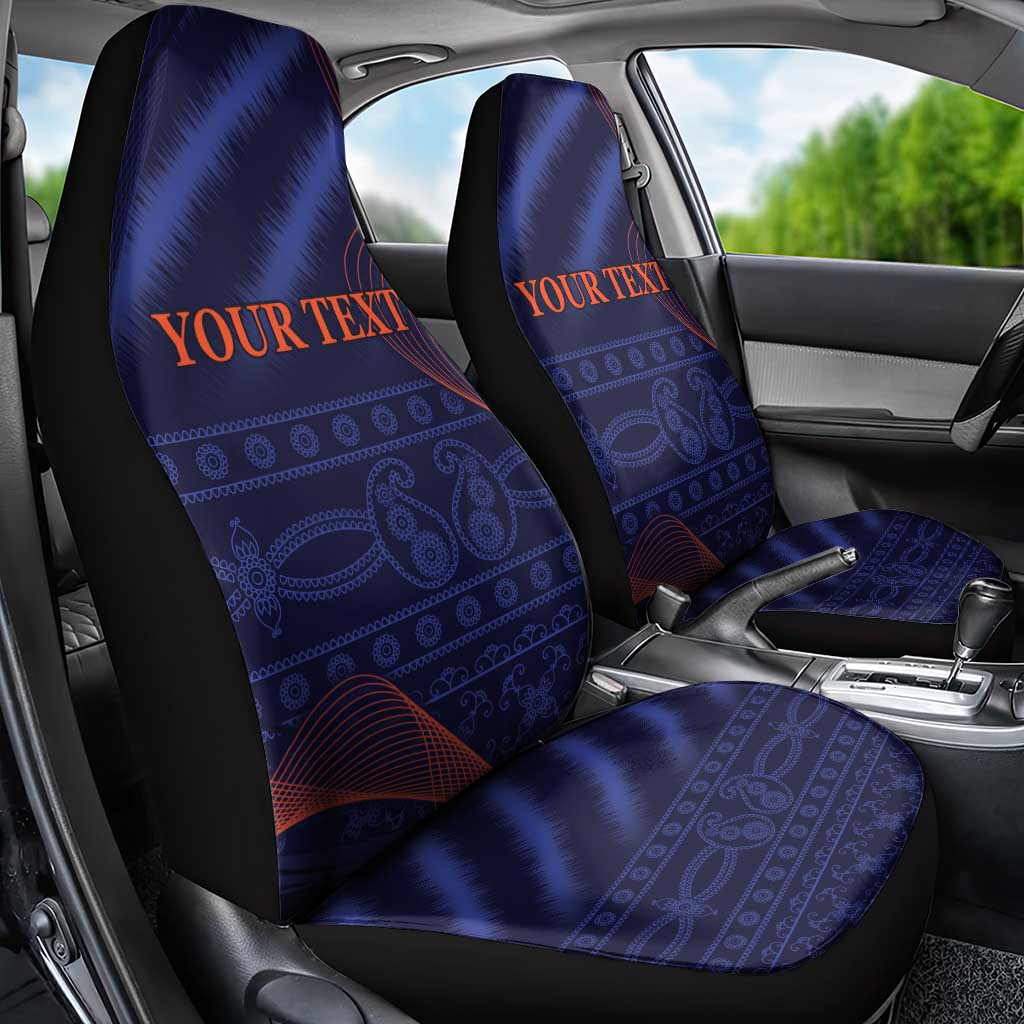 Custom India Cricket Car Seat Cover Go Men In Blue Sporty Version