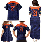 Custom India Cricket Family Matching Puletasi and Hawaiian Shirt Go Men In Blue Sporty Version