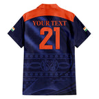 Custom India Cricket Family Matching Short Sleeve Bodycon Dress and Hawaiian Shirt Go Men In Blue Sporty Version
