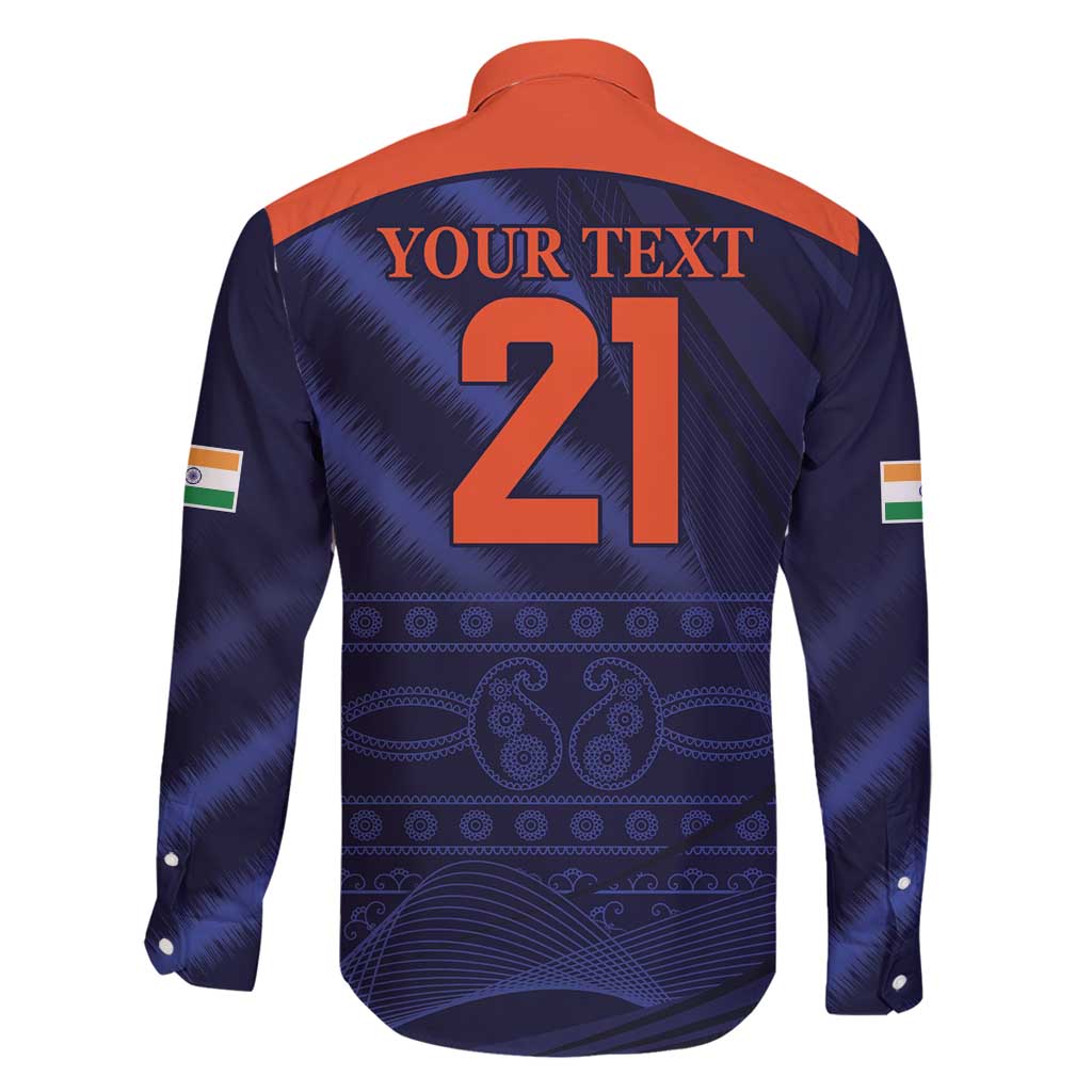 Custom India Cricket Family Matching Summer Maxi Dress and Hawaiian Shirt Go Men In Blue Sporty Version