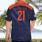 Custom India Cricket Hawaiian Shirt Go Men In Blue Sporty Version