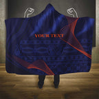 Custom India Cricket Hooded Blanket Go Men In Blue Sporty Version