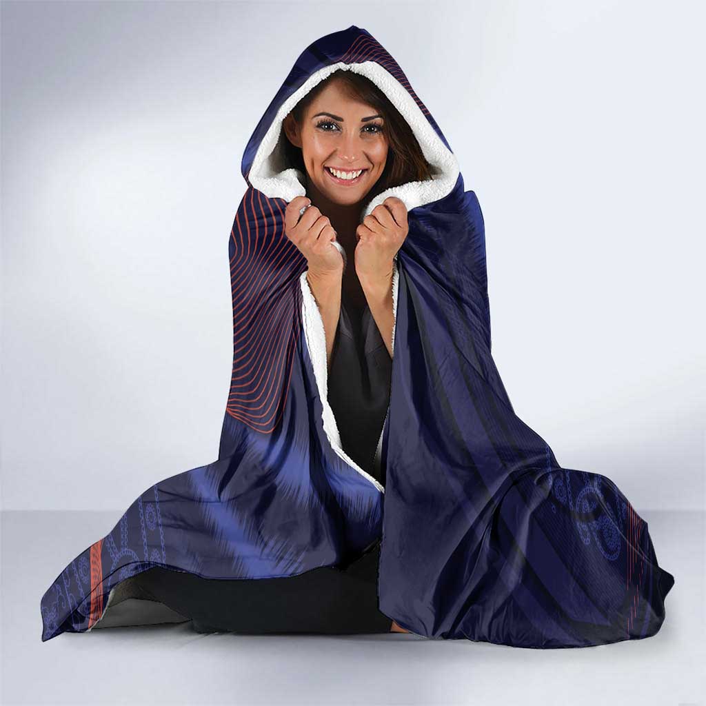 Custom India Cricket Hooded Blanket Go Men In Blue Sporty Version