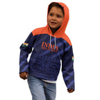 Custom India Cricket Kid Hoodie Go Men In Blue Sporty Version