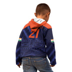 Custom India Cricket Kid Hoodie Go Men In Blue Sporty Version