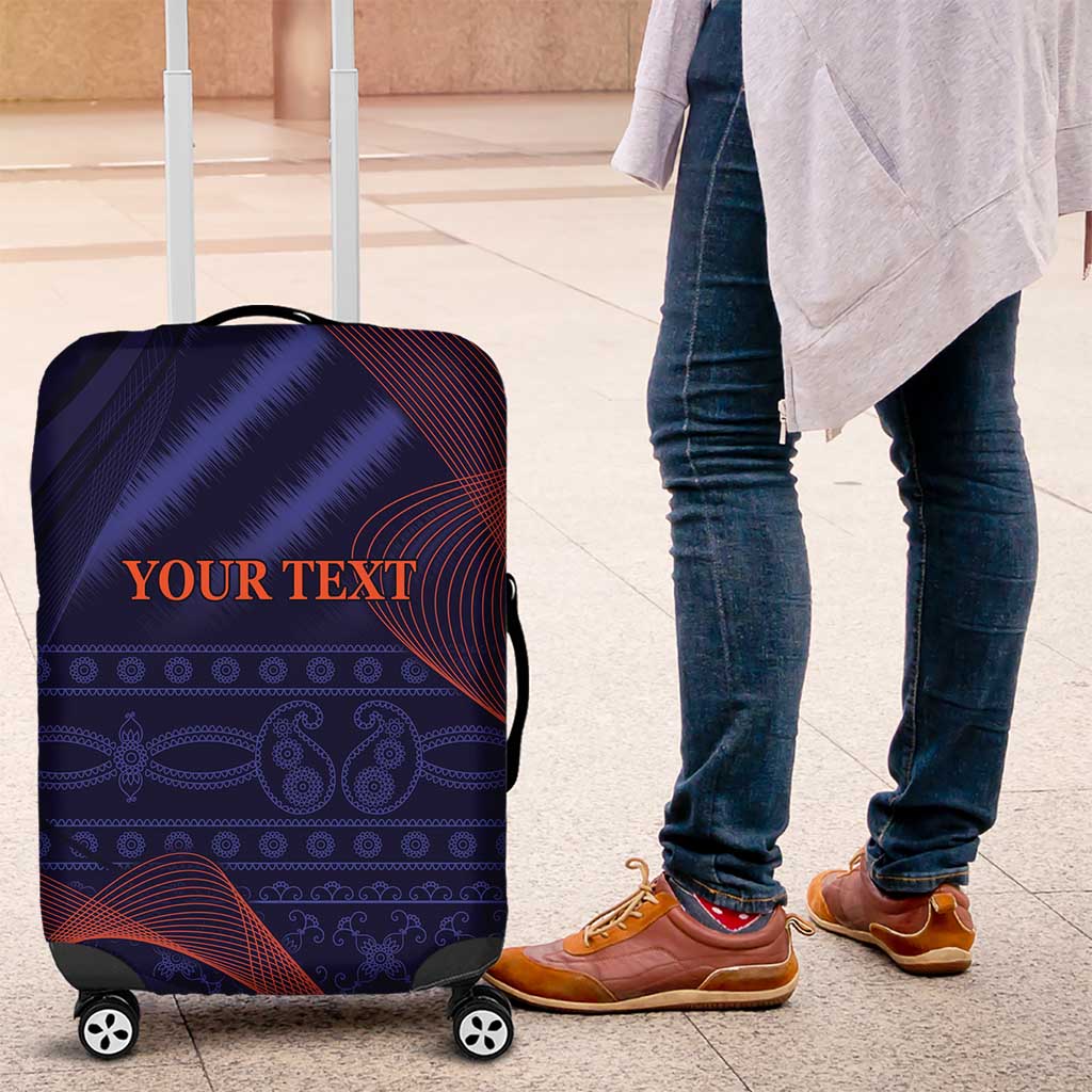 Custom India Cricket Luggage Cover Go Men In Blue Sporty Version