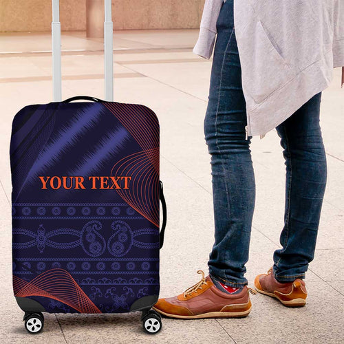 Custom India Cricket Luggage Cover Go Men In Blue Sporty Version