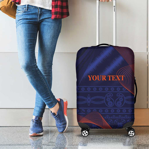 Custom India Cricket Luggage Cover Go Men In Blue Sporty Version