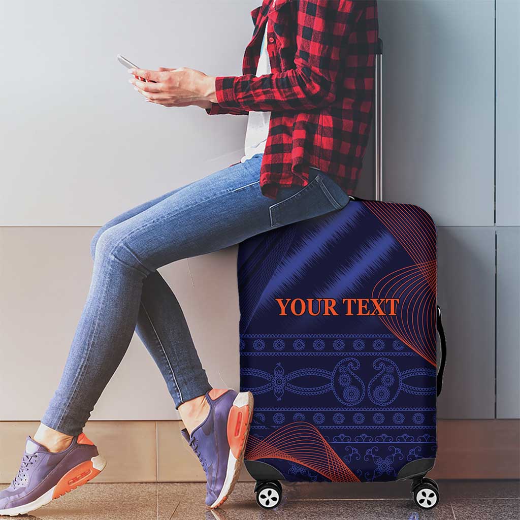 Custom India Cricket Luggage Cover Go Men In Blue Sporty Version